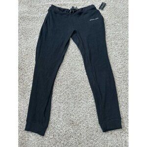 Energie Womens Black Midrise Slim Joggers Size Large Pockets Drawstrawgs Lounge
